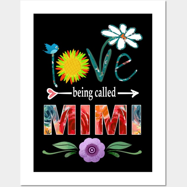 mimi i love being called mimi Wall Art by Bagshaw Gravity